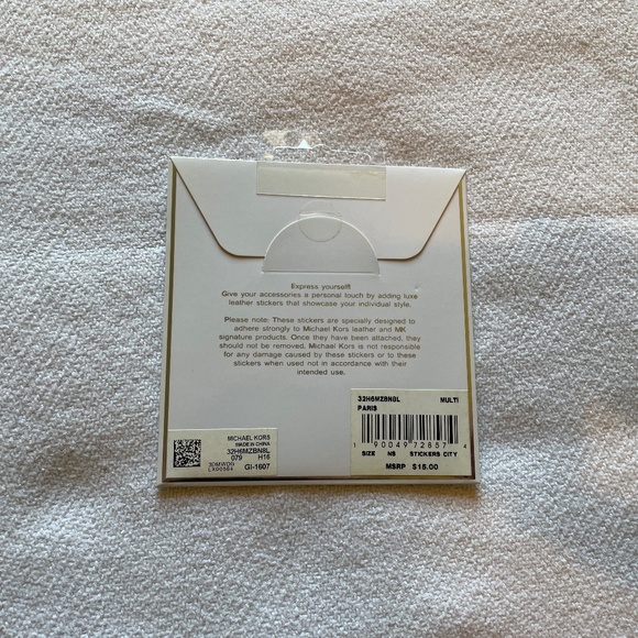 Michael Kors Leather Sticker "Paris" Eiffel Tower - Picture 2 of 3